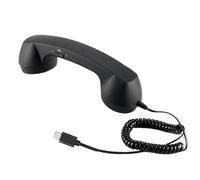 Combiné Téléphonique Rétro - Téléphone Portable Filaire 8,27 X 2,76 X 2,36 Pouces | Prise Droite De Type C, Prise Jack 3,5 Mm Avec Microphone | Plug-in Universel Pour Les Réunions De Vidéoconférence P