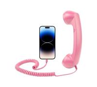 Combiné Téléphonique Rétro Type C, Adaptateur Rétro Avec Microphone Intégré | Combiné De Téléphone Rétro, Adaptateur Téléphone Portable Fixe, Pour Bureau, Voyages, Cuisine, Salle De Bain