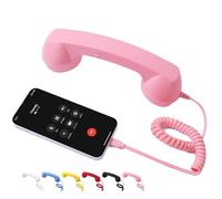 Combiné Téléphonique Rétro, Type C, avec Microphone Et Haut-Parleur, pour des Appels Confortables Et Une Protection Contre Les Radiations. Compatible avec Téléphones Portables