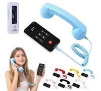 Combiné Téléphonique Rétro USB-C, Récepteur De Style Téléphone Fixe, Combiné Filaire À L'ancienne, Récepteur De Téléphone Portable avec Microphone, Accessoire D'appel Nostalgique