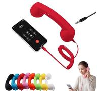 Combiné Téléphonique Rétro Vintage Style Années 90, Récepteur De Téléphone Portable Old School, Combiné Téléphonique Fixe avec Microphone Et Haut-Parleur, Combinés USB-C/Jack, avec Bouton De Réponse