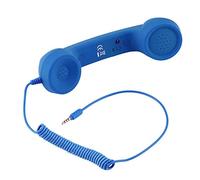 Combiné Téléphonique Rétro Vintage, Téléphone Portable Rétro Classique, 3.5mm, Mini Micro, Récepteur D'appel Téléphonique pour Smartphone (Bleu)