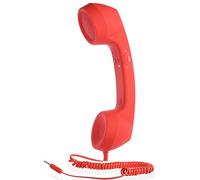 Combiné Téléphonique Rétro Vintage, Téléphone Portable Rétro Classique, 3.5mm, Mini Micro, Récepteur D'appel Téléphonique pour Smartphone (Rouge)