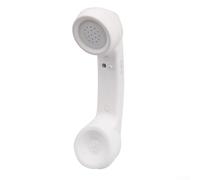 Combiné téléphonique sans fil rétro compatible avec récepteur d'appel avec design anti-rayonnement pour un son clair et une fonctionnalité microphone externe (blanc)