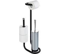 Combiné WC dérouleur papier et brosse WC - Universalo - Noir Noir G