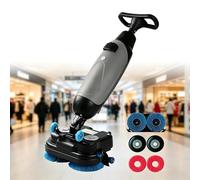 Combinée lustreuse-autolaveuse industrielle robuste, grande capacité de nettoyage intérieur (grise)