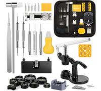Combinées Kit Montre & Presse Montre, Eventronic Professionnel Kit Reparation Montre, Kit Changement Pile Montre, Accessoires Montre, Outil Montre et Presse Montre avec 12 Tailles de Moules