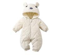 Combipilote Bébé Garçon Enfant De Ski De Neige Doublé Jumpsuit Veste Fourrure Coupe-Vent Col De Fourrure 0-12 Mois Nouveau-Né Rompers Playsuit