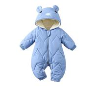 Combipilote Bébé Garçon Enfant De Ski De Neige Doublé Jumpsuit Veste Fourrure Coupe-Vent Col De Fourrure 0-12 Mois Nouveau-Né Rompers Playsuit
