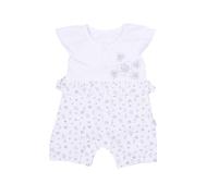 Combishort Bébé En Coton Bio Emma Blanc 9/12M(71/74)