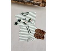 Combishort Bébé En Éponge Crocro Rigolo Kaki 36M(97CM)