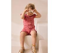 Combishort bébé en gaze de coton fiesta rose 3M(60CM)