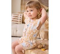 Combishort Bébé En Gaze De Coton Praline Orange 3M(60CM)