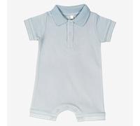 Combishort bébé en maille piquée bleu 6M(67CM)