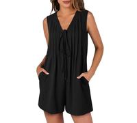 Combishort Femme Chic et Elegant Soldes D'Été Salopettes Femmes Shorts Combinaisons Chic Les Bretelles Pantalons Courts Combi-Short Casuel Romper Jumpsuit Salopette Pantalons Playsuits Pas Cher