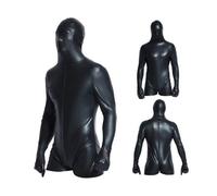 Combishort intégrale homme vinyle noir XL