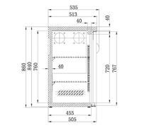 CombiSteel Arrière Bar Réfrigéré 350 L - Portes Vitrées