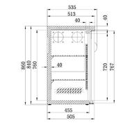 CombiSteel Arrière Bar Réfrigéré 537 L - Portes Vitrées