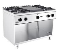 CombiSteel Fourneau Gaz Integrable Plaque Coup de Feu Gamme 700-4 - Acier allie
