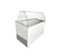 CombiSteel Vitrine à Glace 10 x 5 litres Tenerife Blanche