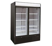 CombiSteel Vitrine Boisson Professionnelle Positive 1079 L R290Acier peint noir2 PortesVitrée