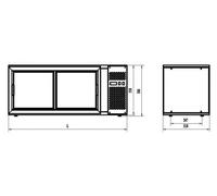 CombiSteel Vitrine Réfrigérée à Poser de Pâtisserie 150 L