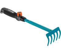Combisystem Flower Rake 5 Teeth Rake for Raking and Loosening Soil in Bed Beds and Planters,Width 8.5 cm,Ergonomic Handle,Corrosion Protection (8925-20)