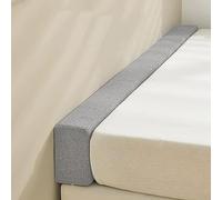 Comble d'espace de lit pour lit simple, double et grand lit, extension de matelas, oreiller pour combler l'écart, housse amovible (200 x 10 x 5 cm, gris clair)