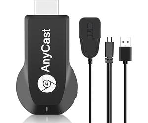 COMBLU Adaptateur d'affichage sans fil, 4K 1080p HD-MI WiFi Mobile Screen Mirroring Receiver Dongle pour i-Phone Mac i-OS Android vers TV Projecteur Support Miracast Airplay DLNA