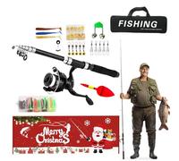 Combo cannes à pêche et moulinets, canne à pêche télescopique,Combo moulinet de pêche portable - Combo de moulinets de pêche légers, équipement de pêche avec étui pour débutants et amoureux