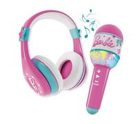 Lisciani - BARBIE Sound - Microphone Bluetooth avec Haut-Parleur - Rose - Kit Karaoké Enfant - Musique et Chant - Connectivité Smartphone - Effet Lumineux Multicolor - Pour Enfants dès 4 ans