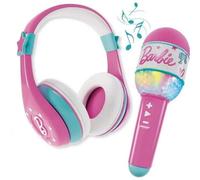 Lisciani - BARBIE Sound - Microphone Bluetooth avec Haut-Parleur - Rose - Kit Karaoké Enfant - Musique et Chant - Connectivité Smartphone - Effet Lumineux Multicolor - Pour Enfants dès 4 ans
