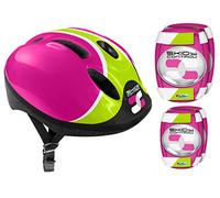 COMBO ROSE Securite Casque + Genouilleres + Coudieres SKIDS CONTROL