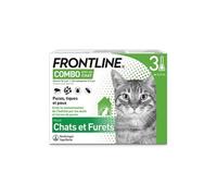 Combo chat Antipuces antitiques pour chat 3 pipettes