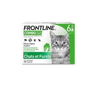 Combo chat Antipuces antitiques pour chat 6 pipettes