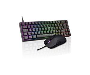 Combo Clavier 65% et Souris Gaming THE G-LAB Combo Titan 12 800 DPI Câblé Noir RGB