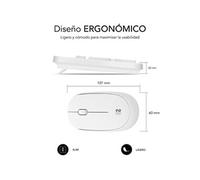 Combo clavier et souris Business Slim Silent sans fil/blanc