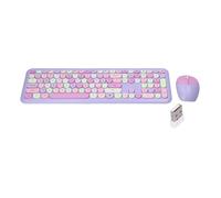 Combo Clavier et Souris - OMABETA - Violet - Sans fil - 1200 DPI - Ergonomique