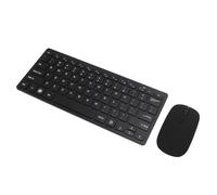Combo Clavier et Souris sans Fil 2,4 G, Design Ergonomique, 78 Touches, Clavier PC, Récepteur USB Professionnel pour Tablettes et Appareils Mobiles (Black)