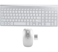 Combo Clavier Et Souris Sans Fil 2.4G, Souris-Clavier Sans Fil Portable À Réduction De Bruit Pour Ordinateur Portable Et Bureau Dpi Réglable