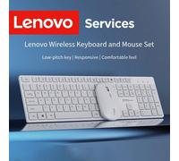 Combo clavier et souris sans fil Lenovo, connexion stable 2,4 G, réactive, longue durée de vie de la batterie, sensation de frappe confortable, compatible multi-appareils UnicoloreABS