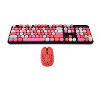 Combo Clavier et Souris, Souris à Faible Bruit Facile à Utiliser pour Les Jeux (Mixte Couleur Rouge)