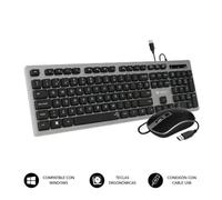 Combo Clavier et Souris - Subblim - Ergo Keys - Filaire - Silencieux - Ergonomique