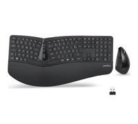 Combo Clavier Souris Ergonomique - Perixx - PERIDUO-505 - USB - Sans fil - AZERTY