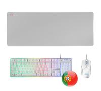 Combo Clavier + Souris - Mars Gaming - MCPXWPT - Ultralégère - Tapis XXL - Portugais