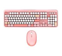 Combo Clavier + Souris sans Fil Pure Color FR AZERTY,Touches Plates et sensibles,Design Compact,Raccourcis,Pavé numérique
