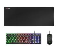 Mars Gaming MCPXBES clavier Souris incluse USB Espagnole Noir