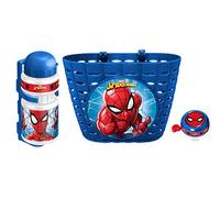 COMBO CORBEILLE + BIDON + SONNETTE SPIDERMAN, Bleu