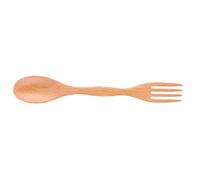 Combo cuillère et fourchette 2 en 1, ustensile de camping en bois léger et écologique cuillère et cuillère pour la randonnée, la randonnée, l'extérieur