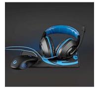 Nedis GCK31100BK clavier Souris incluse Jouer Noir, Bleu